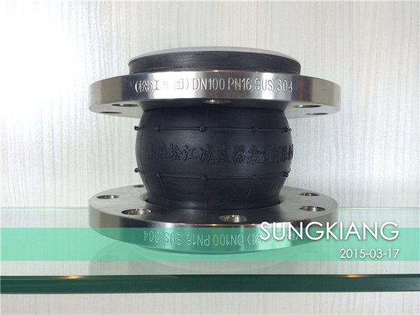 宜昌長江電力采用上海樱桃视频污在线看DN100不鏽鋼法蘭橡膠接頭